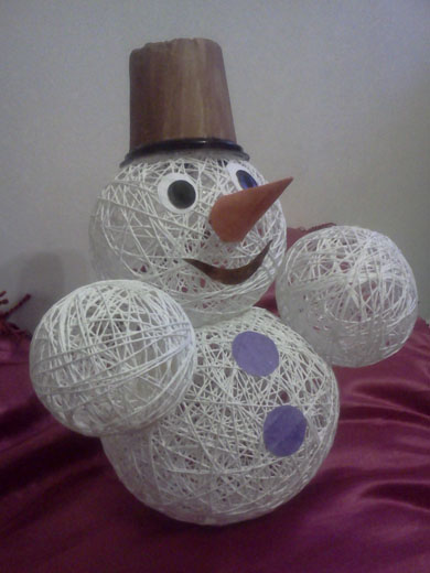 Как сделать снеговика своими руками: снеговик из бумаги, снеговик из ниток, снеговик из носка.